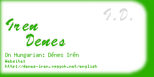 iren denes business card